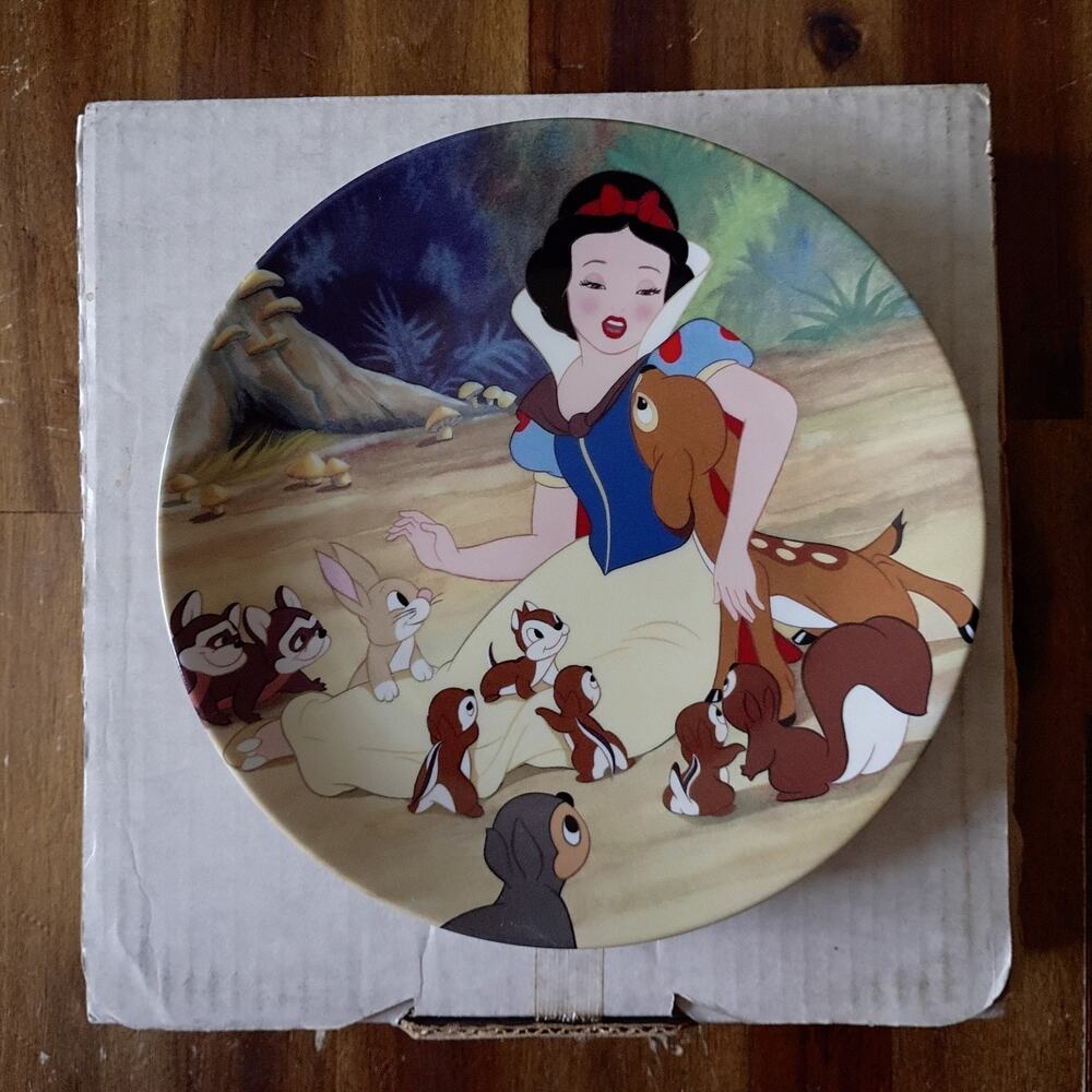 VTG With a Smile and a Song Snow White & 7 Dwarfs Disney Plate #2 Edwin Knowles